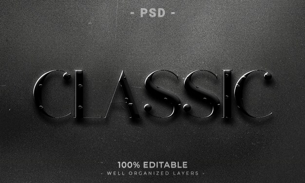 PSD 3d editable text and logo effect style mockup with dark abstract background