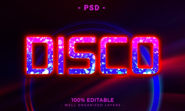 PSD testo modificabile 3d e mockup in stile effetto logo con sfondo astratto scuro