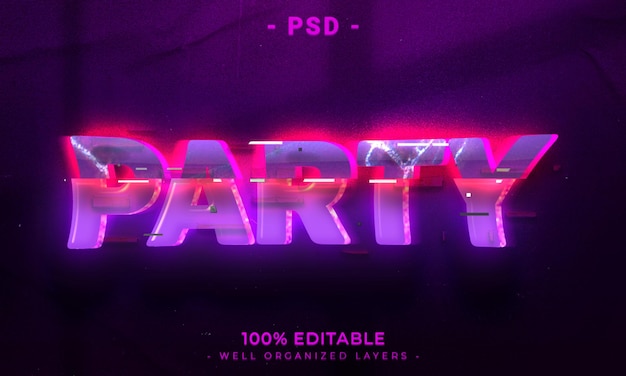 PSD testo modificabile 3d e mockup in stile effetto logo con sfondo astratto scuro