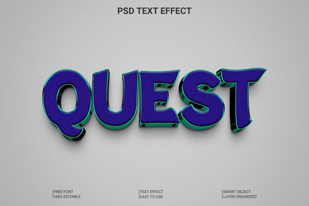 PSD 3d editable text style effect