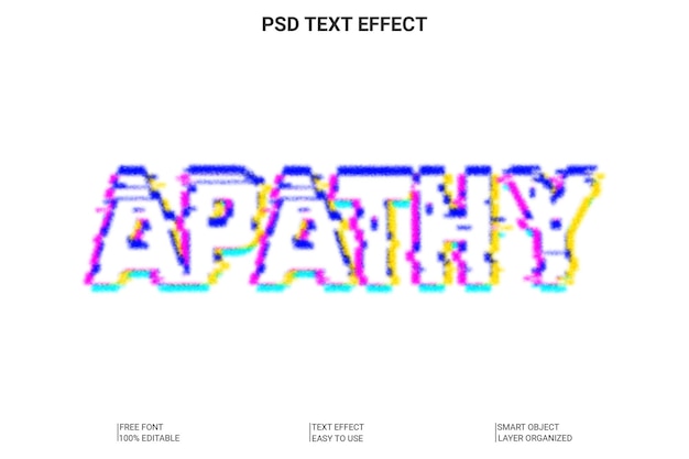 PSD 3d editable text style effect