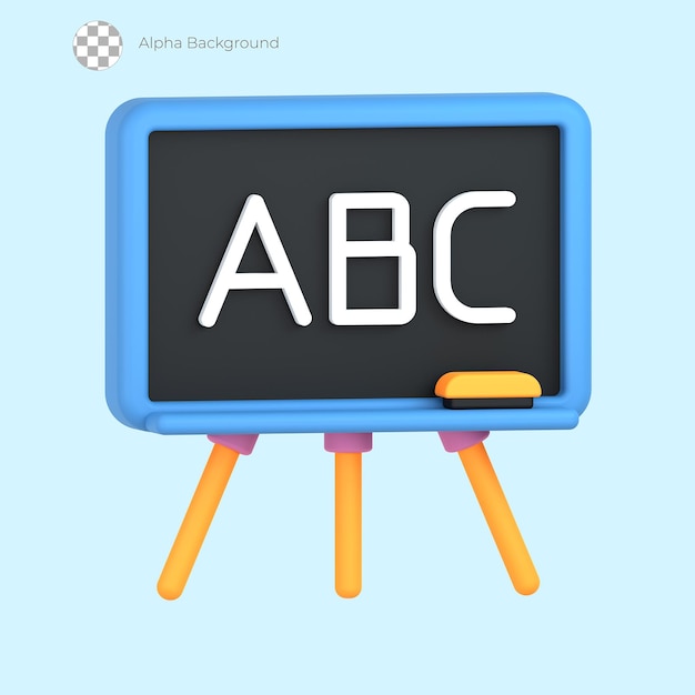 3d education black board