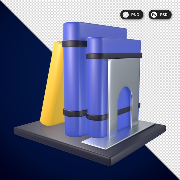 PSD set di icone educative 3d elementi di design web ux ui rendering 3d