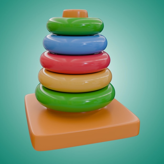3d educational rings toy