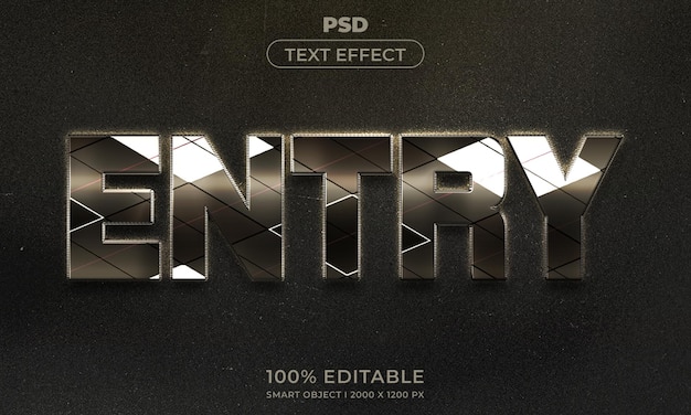 3d edytowalny tekst i makieta stylu efektu logo z ciemnym abstrakcyjnym tłem