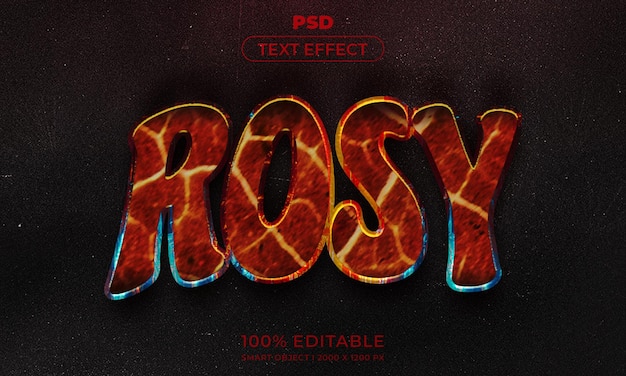 3d edytowalny tekst i makieta stylu efektu logo z ciemnym abstrakcyjnym tłem