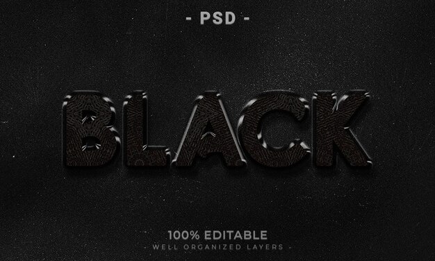 PSD 3d edytowalny tekst i makieta stylu efektu logo z ciemnym abstrakcyjnym tłem