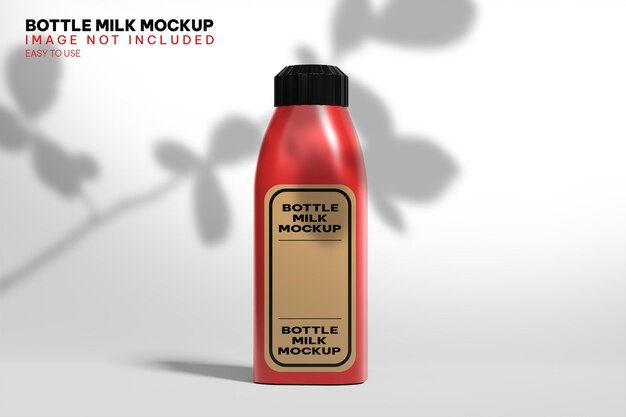 PSD 3d eenvoudig model fles melk mockup