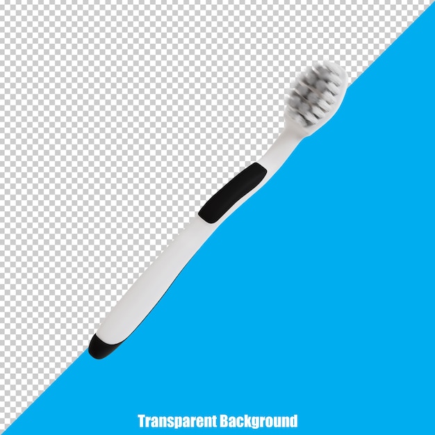 3d eenvoudige tandheelkundige tandenborstel en tandpasta met een realistisch uiterlijk op een transparante achtergrond