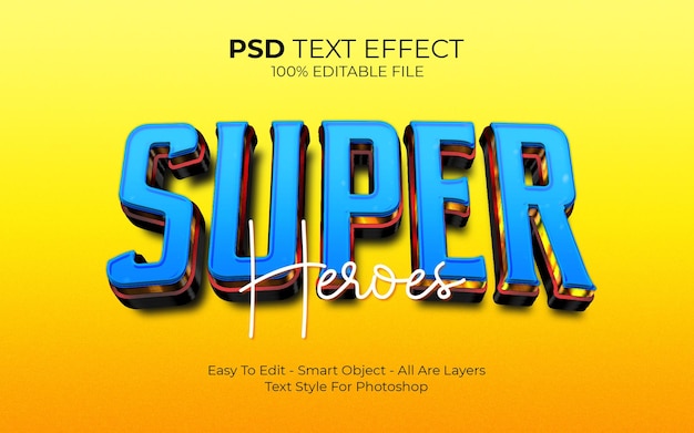 PSD 3d effect tekst
