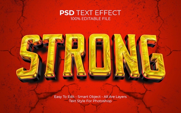 PSD 3d effect tekst