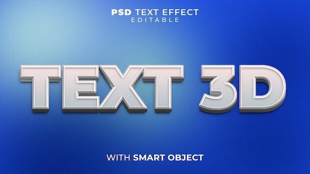 PSD 3d effect text with smart object editable