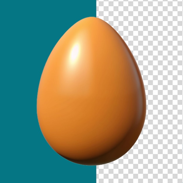 PSD 3d egg icon on transparent background
