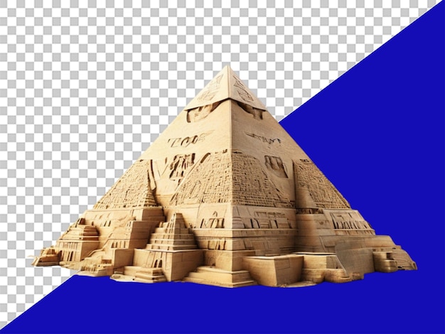 PSD 3d egypte giza piramide op transparante achtergrond