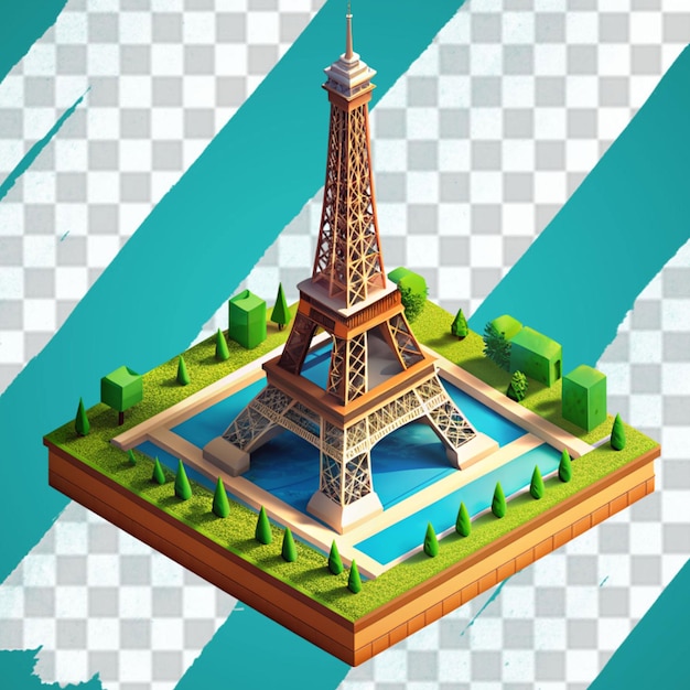 PSD una torre eiffel in 3d