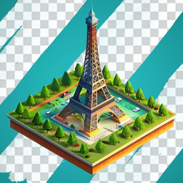 PSD a 3d eiffel tower