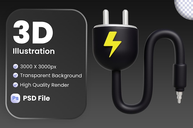 Illustrazione del caricatore elettrico 3d