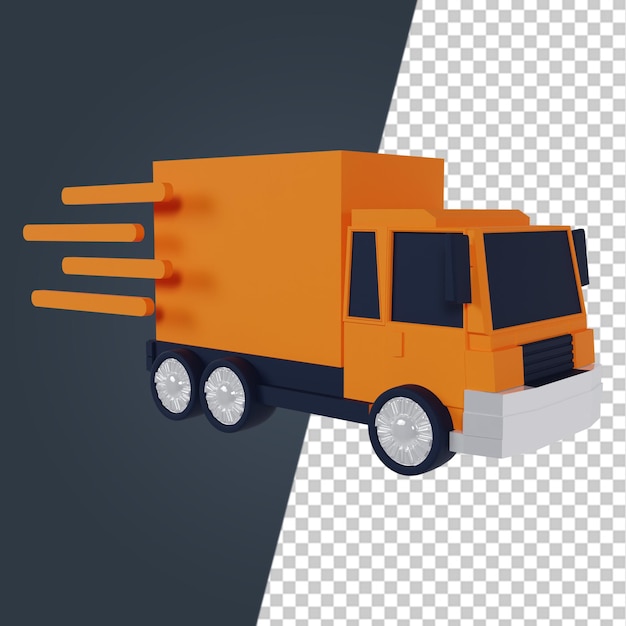 3d element delivery icon render