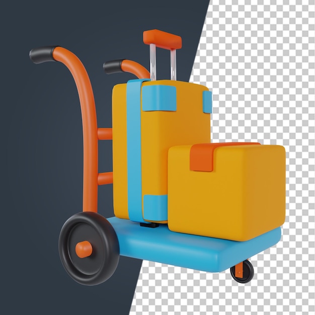 3d element delivery icon render