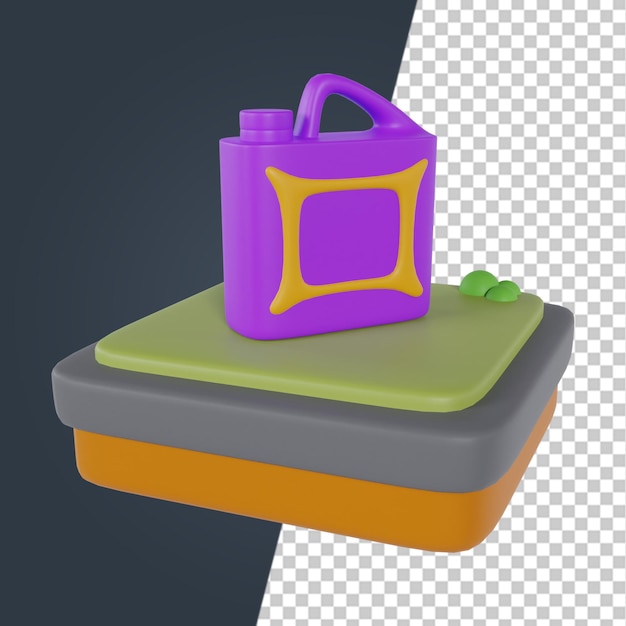 3d element eco energy icon render