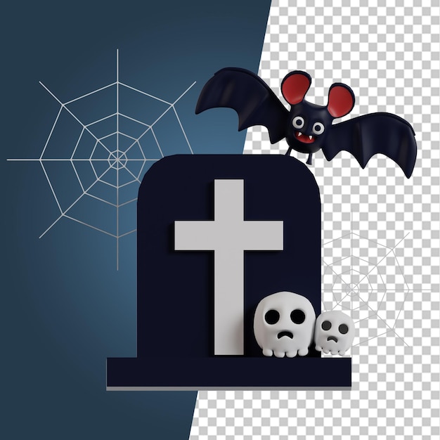 PSD 3d-element pictogram halloween vakantie feestelijk