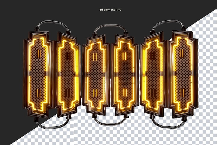 PSD 3d element with light for event flyers composition and design