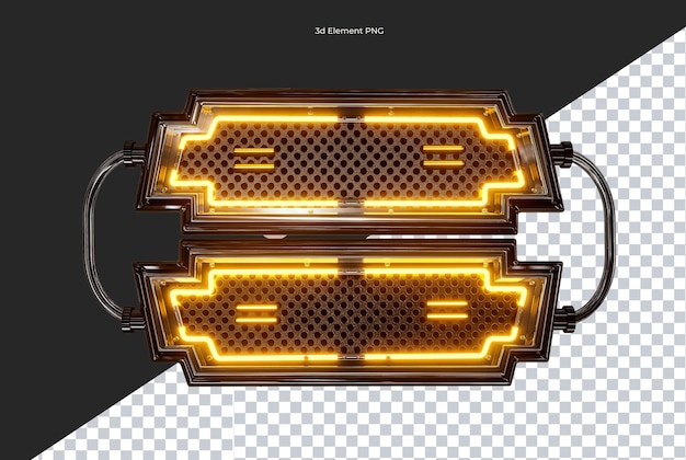 3d element with light for event flyers composition and design