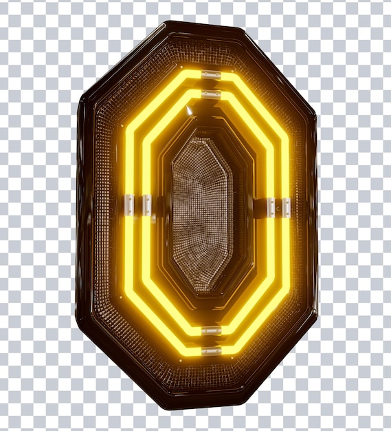 3d element with light for event flyers composition and design