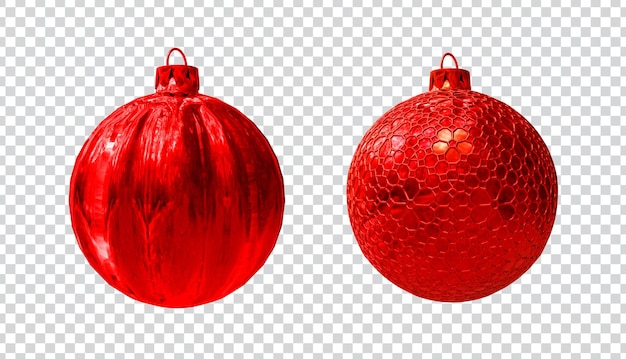 PSD 3d elements, textured red christmas balls