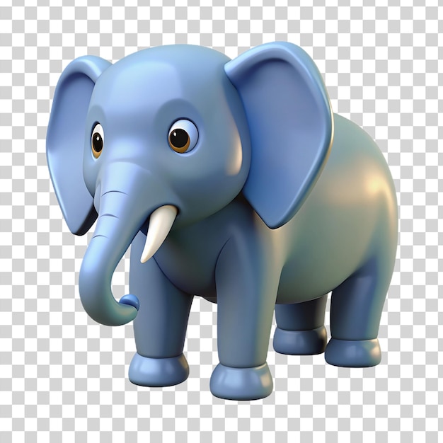 PSD 3d elefante isolato su sfondo trasparente