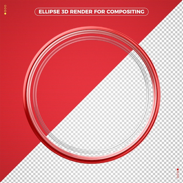 PSD 3d ellipse of clear glass
