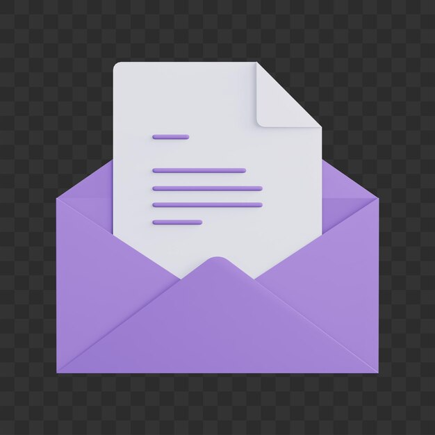 PSD 3d email icon symbol