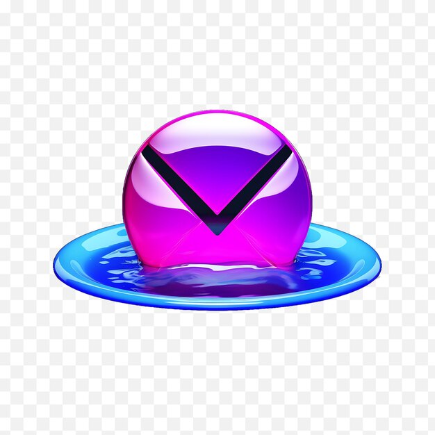 3d email icon on transparent background