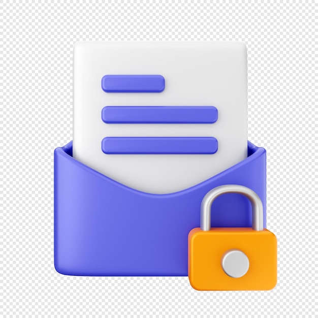 3d email mail envelope message icon illustration render