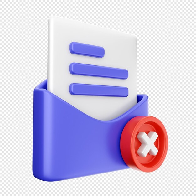 3d email mail envelope message icon illustration render