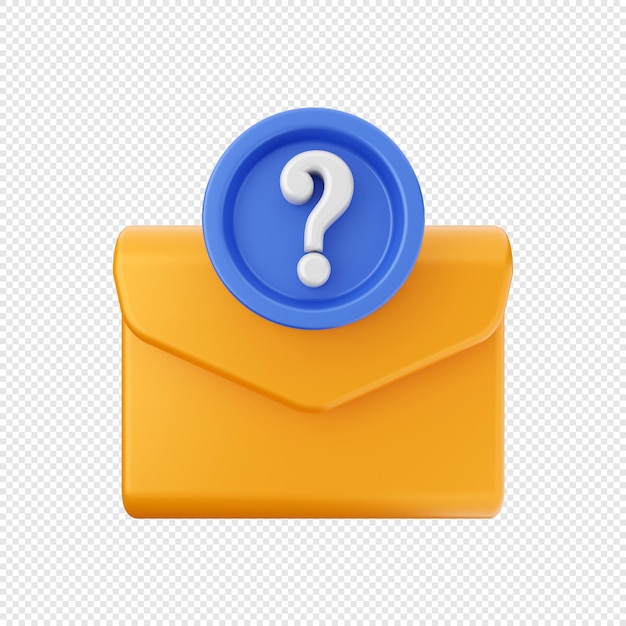 3d email mail message envelop icon illustration