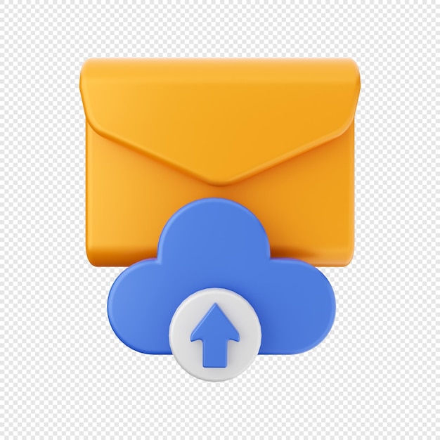 PSD 3d email mail message envelop icon illustration