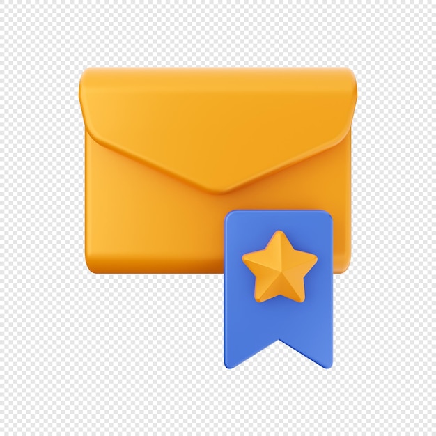 3d email mail message envelop icon illustration