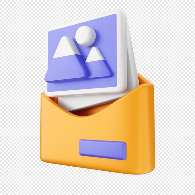 3d email mail message envelope icon illustration render