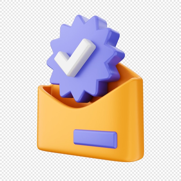 3d email mail message envelope icon illustration render