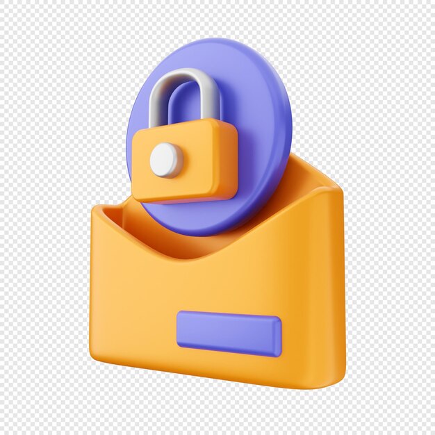 PSD 3d email mail message envelope icon illustration render