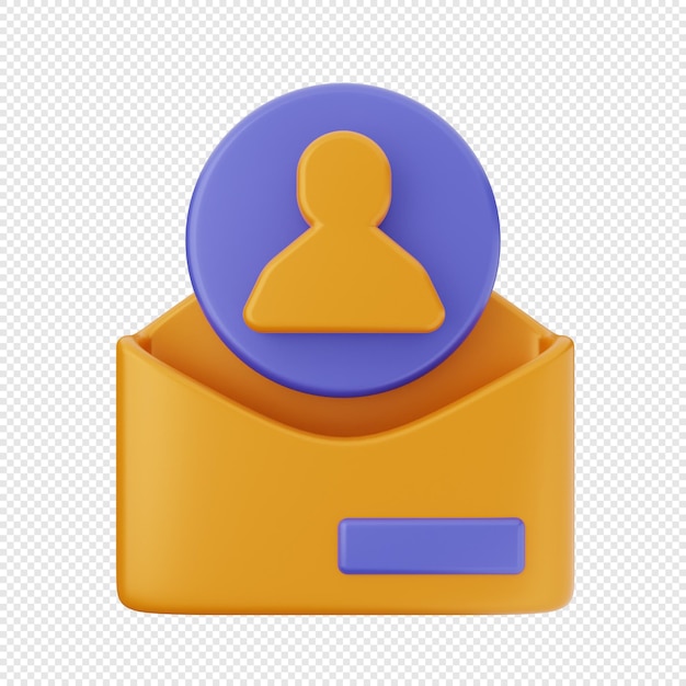 3d email mail message envelope icon illustration render