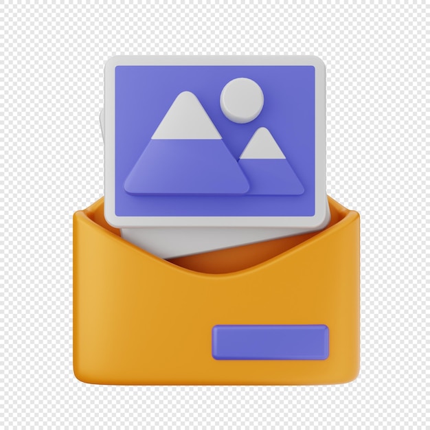 3d email mail message envelope icon illustration render