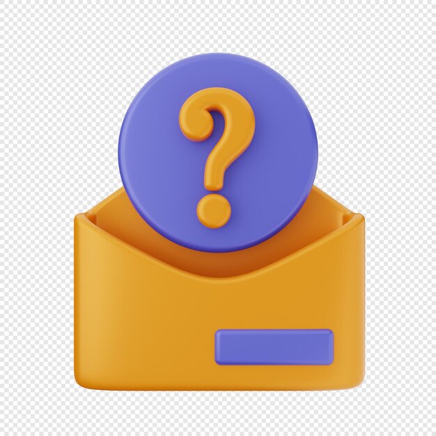 3d email mail message envelope icon illustration render