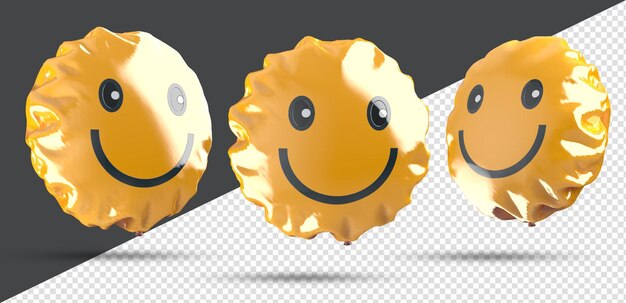 PSD 3d emoji ballen png voor 3d rendering compositie