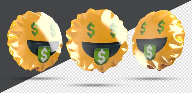 PSD 3d emoji balls png for 3d rendering composition