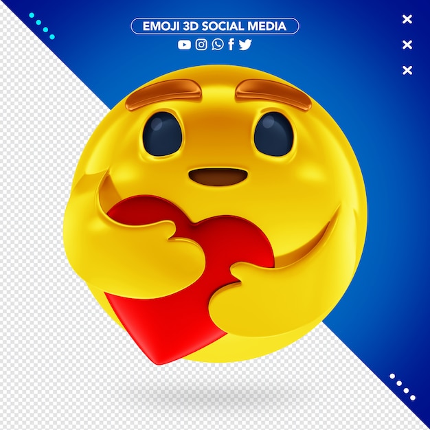 PSD reazione di cura emoji 3d