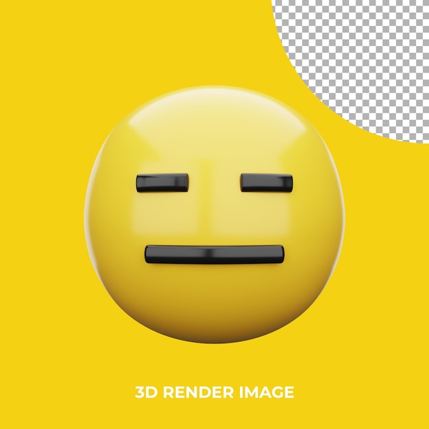 3d emoji expressionless face