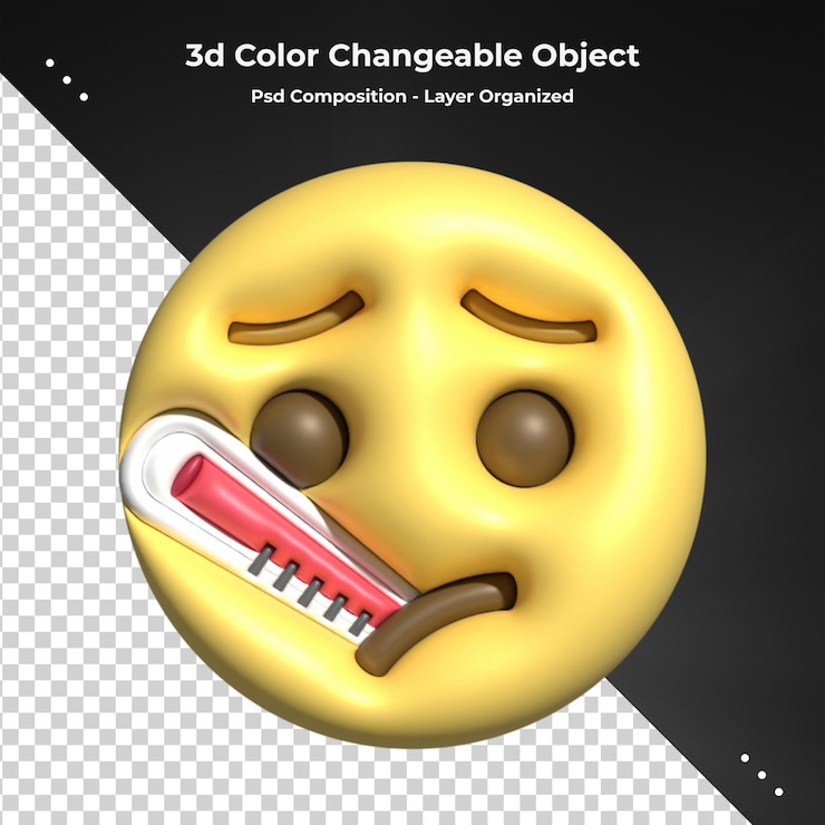 PSD 3d emoji faces with facial expressions 3d rendering stylized emoji icons
