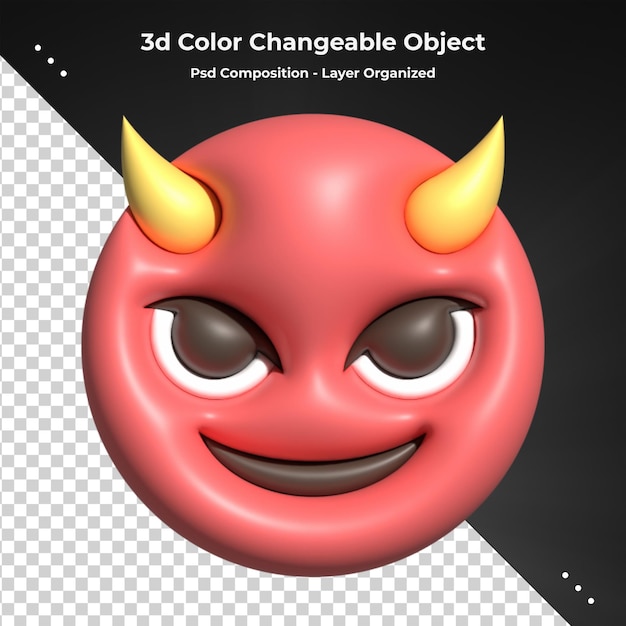 PSD 3d emoji faces with facial expressions 3d rendering stylized emoji icons